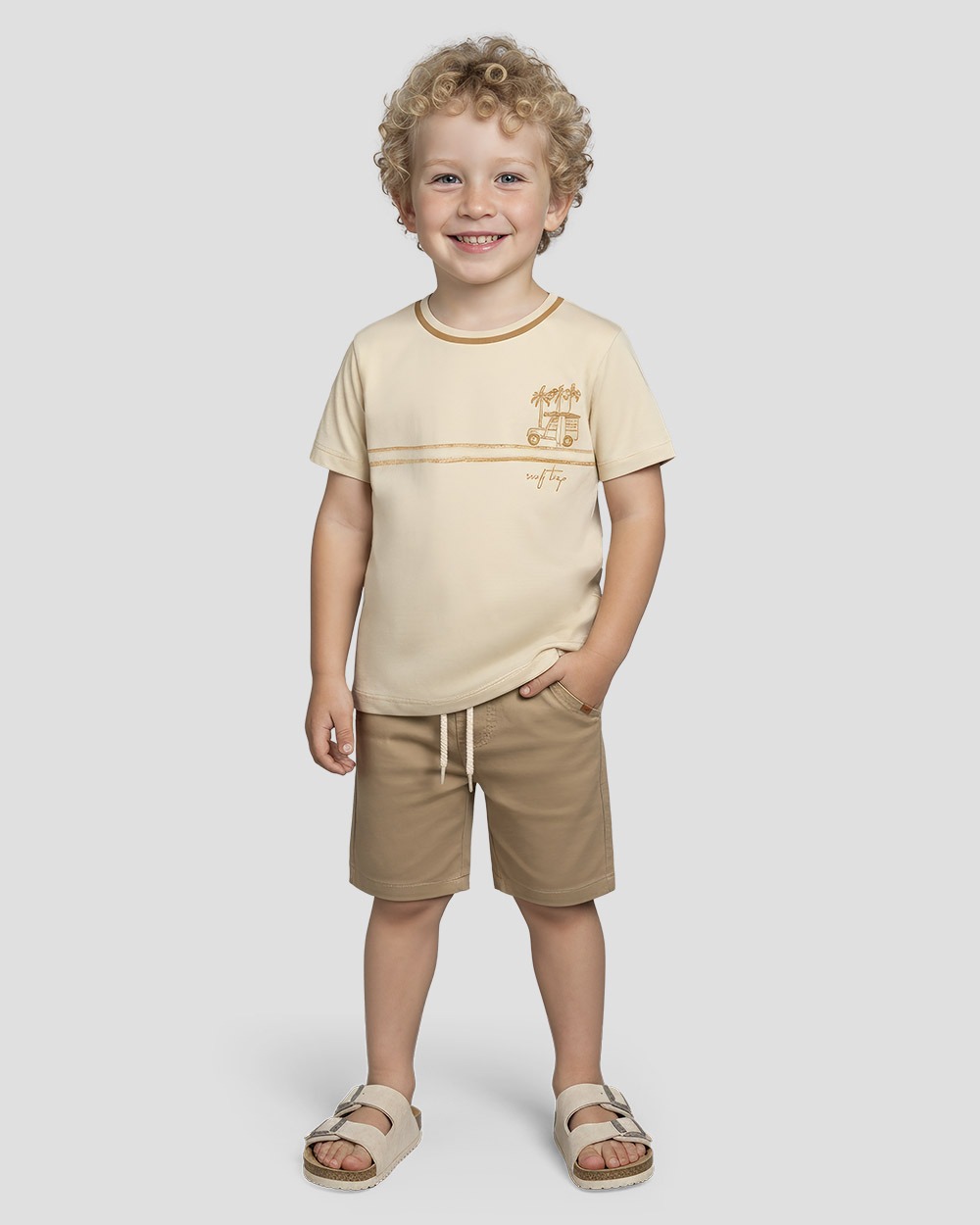 Foto do produto Conj camiseta e bermuda tecido 47179